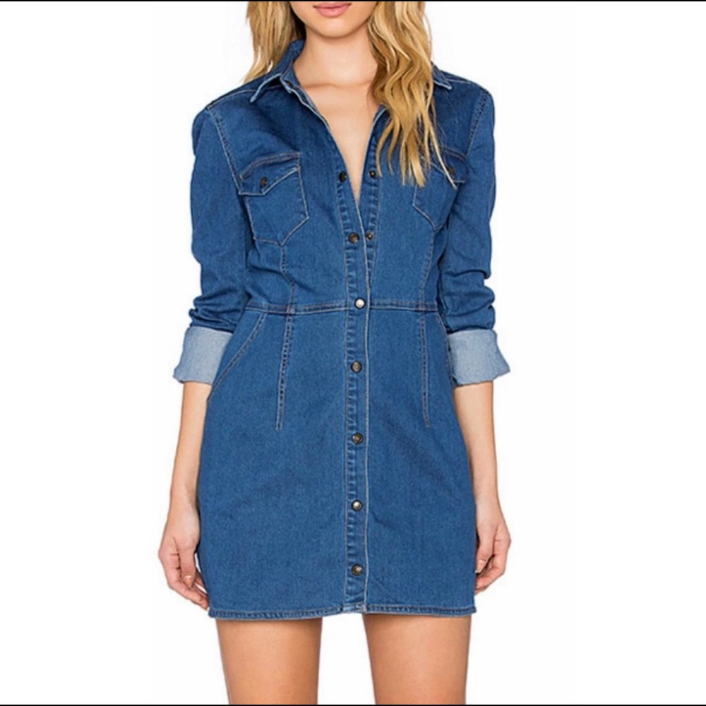 Free People Denim Bodycon Dress